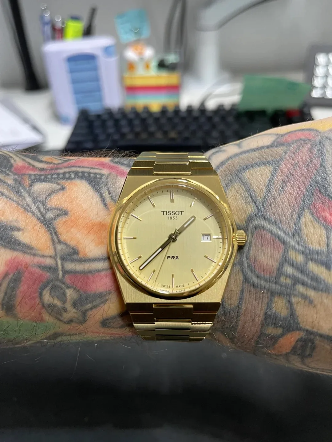 Tissot PRX Gold 40mm Short on links thumbnail