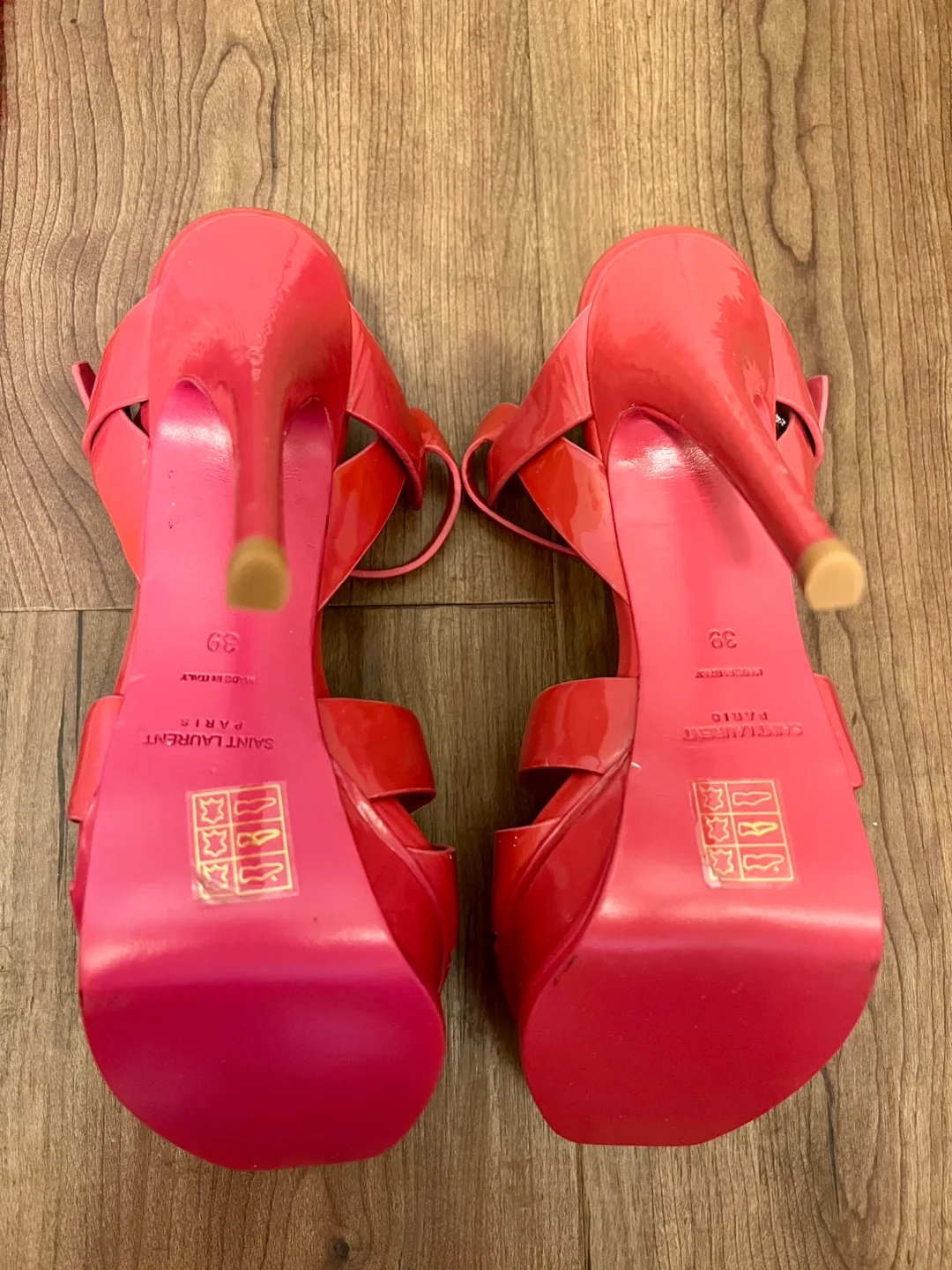 Saint Laurent Pink Tribute Platform Heels Size 39 image indicator(5)