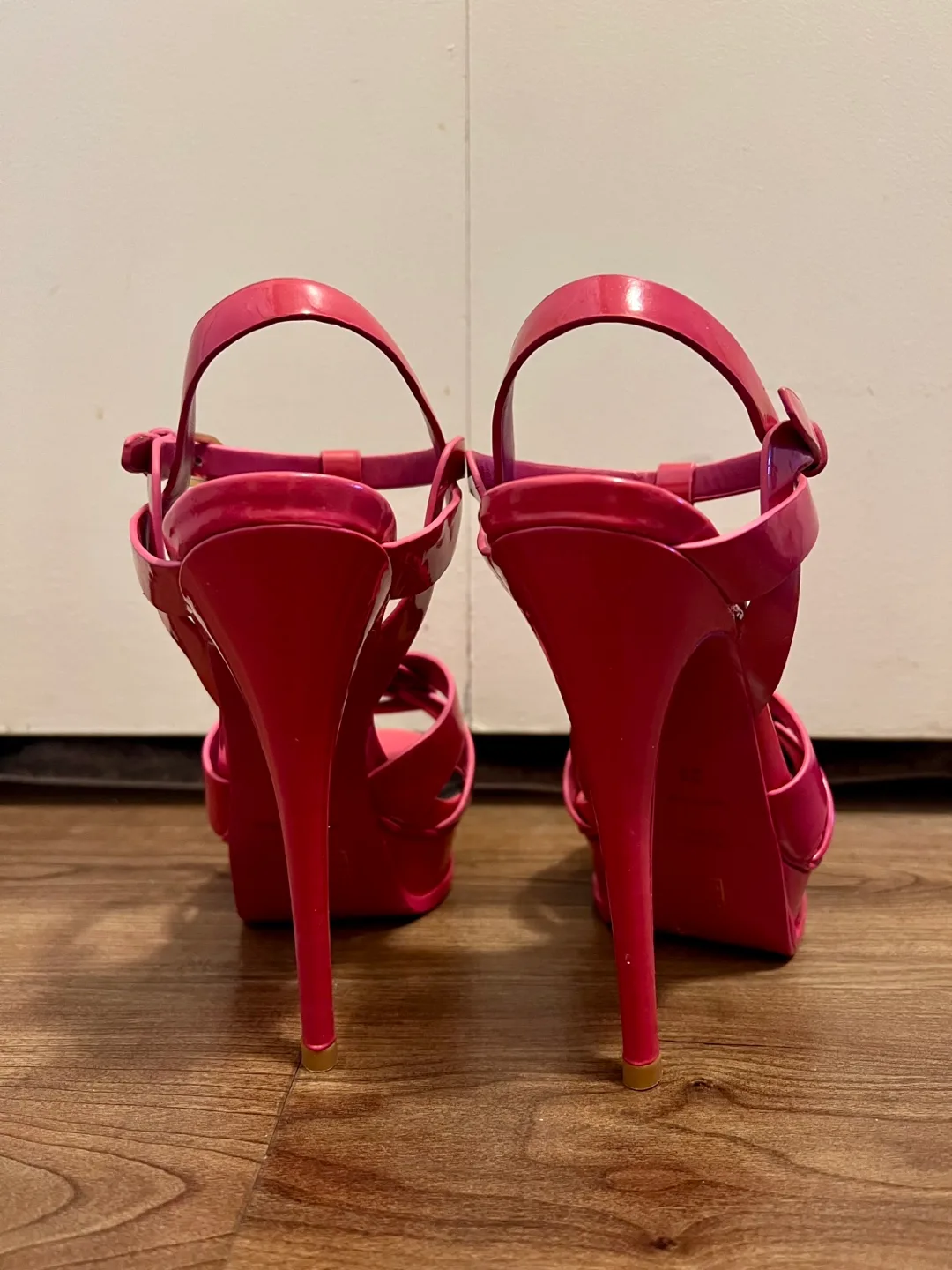 Saint Laurent Pink Tribute Platform Heels Size 39 image indicator(8)
