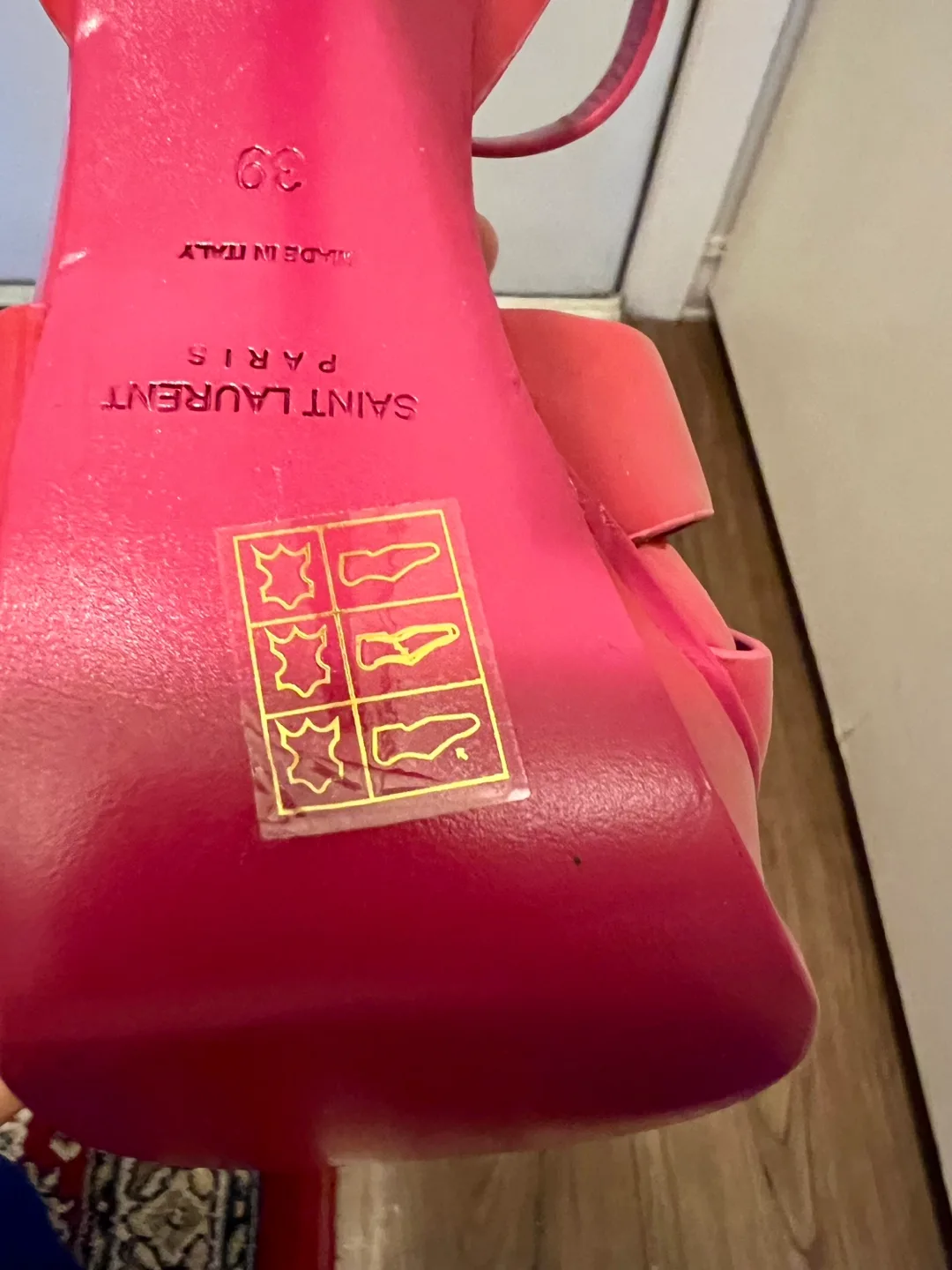 Saint Laurent Pink Tribute Platform Heels Size 39 image indicator(9)