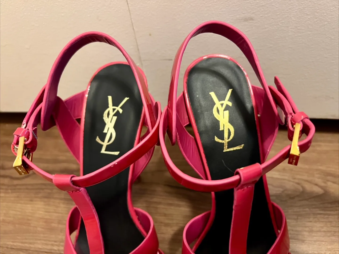 Saint Laurent Pink Tribute Platform Heels Size 39 image indicator(10)