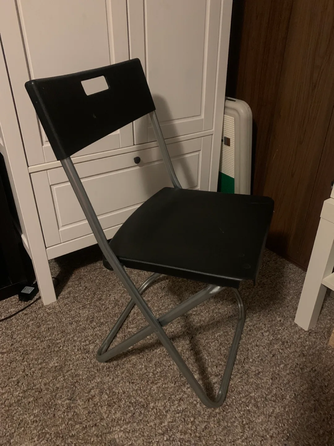 Black Folding Chair - Great for Small Spaces! thumbnail