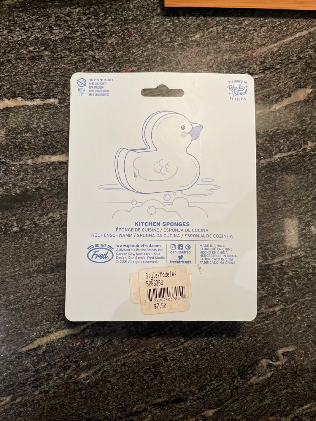 Fred Kitchen Sponge Scrub-A-Duck image indicator(2)