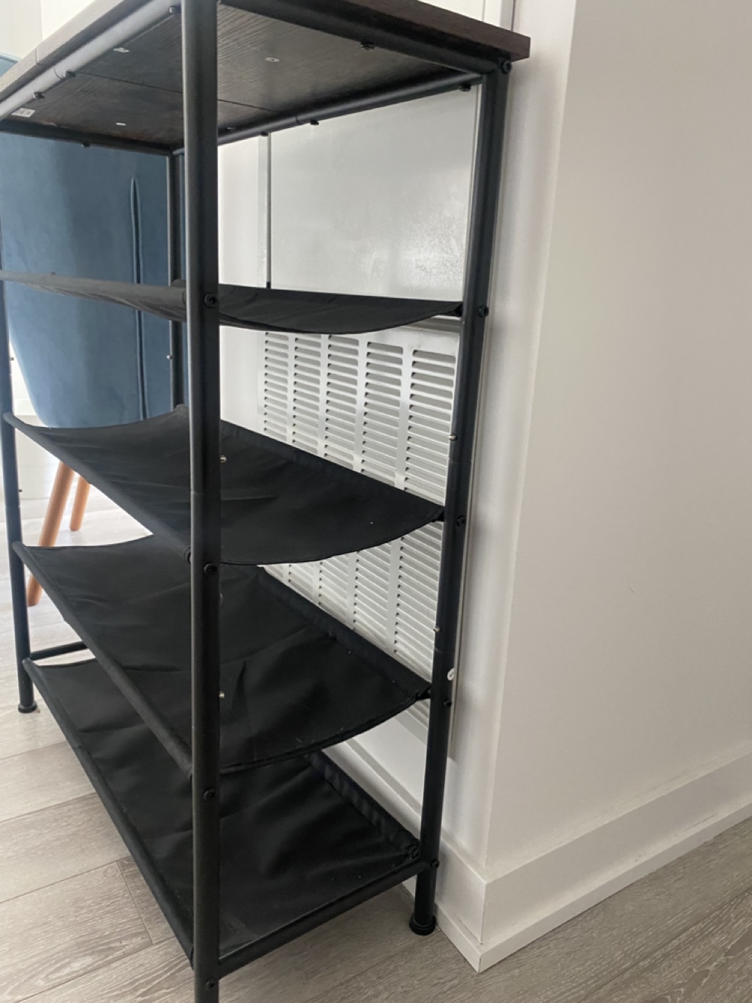 Shoe Rack with Wood Top & Fabric Shelves - photo 4