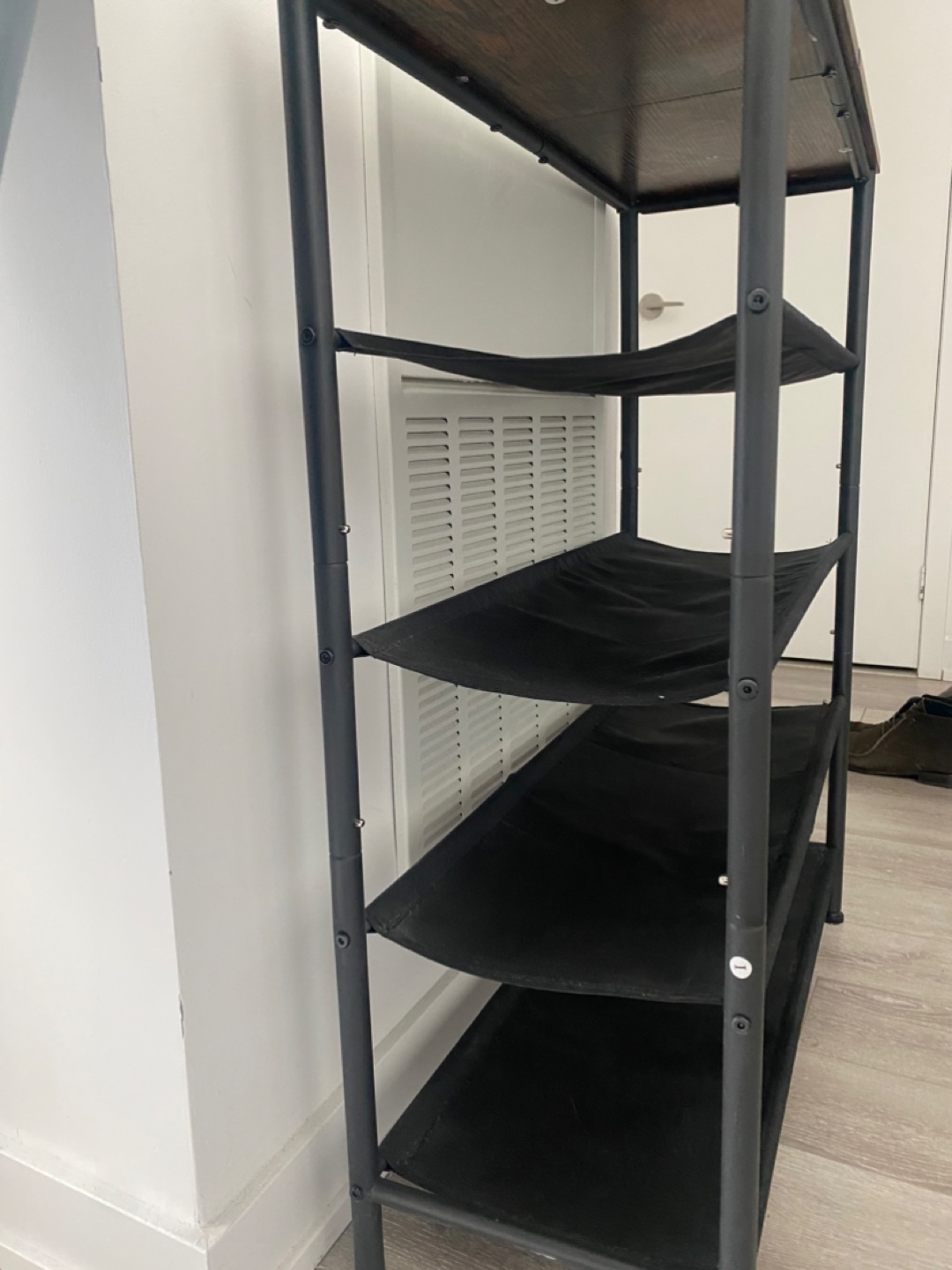 Shoe Rack with Wood Top & Fabric Shelves - photo 3