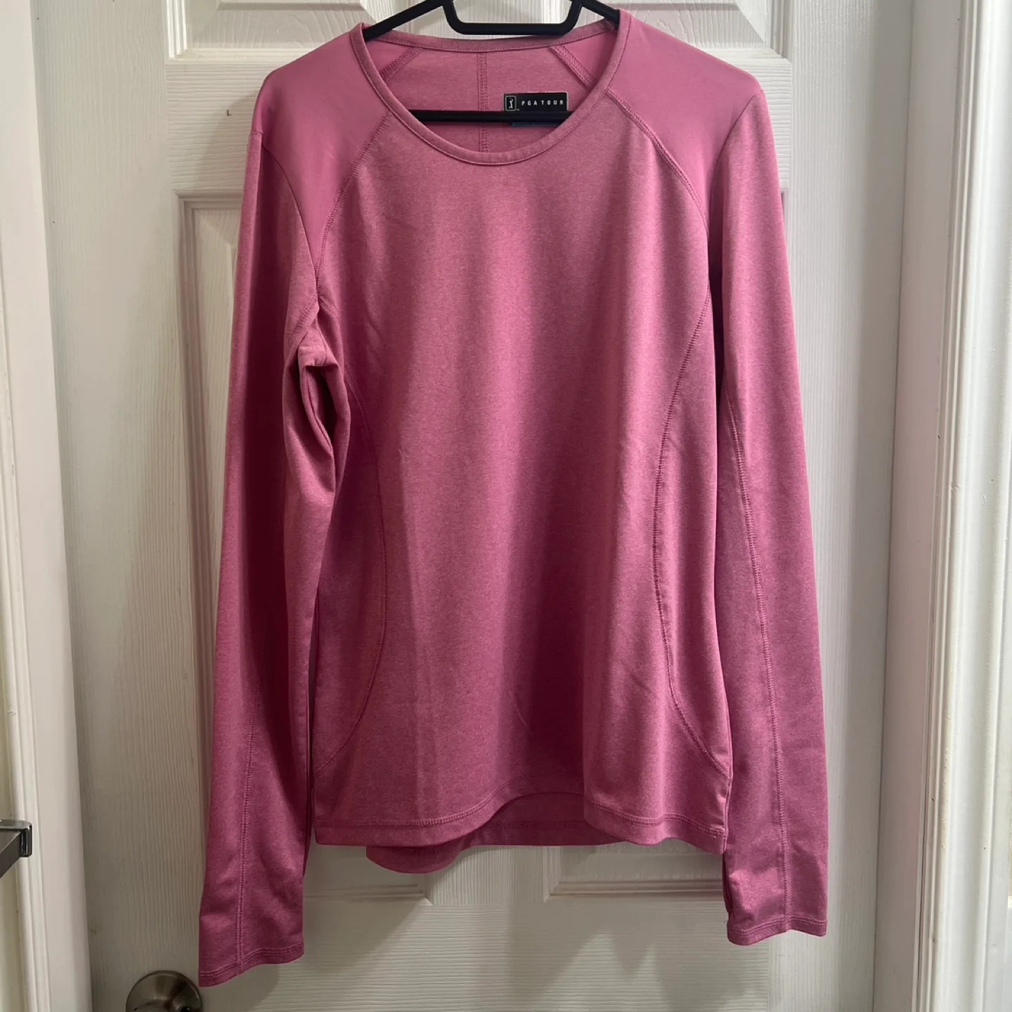 PGA Tour Women's Pink Long Sleeve Athletic Golf Exercise Top thumbnail