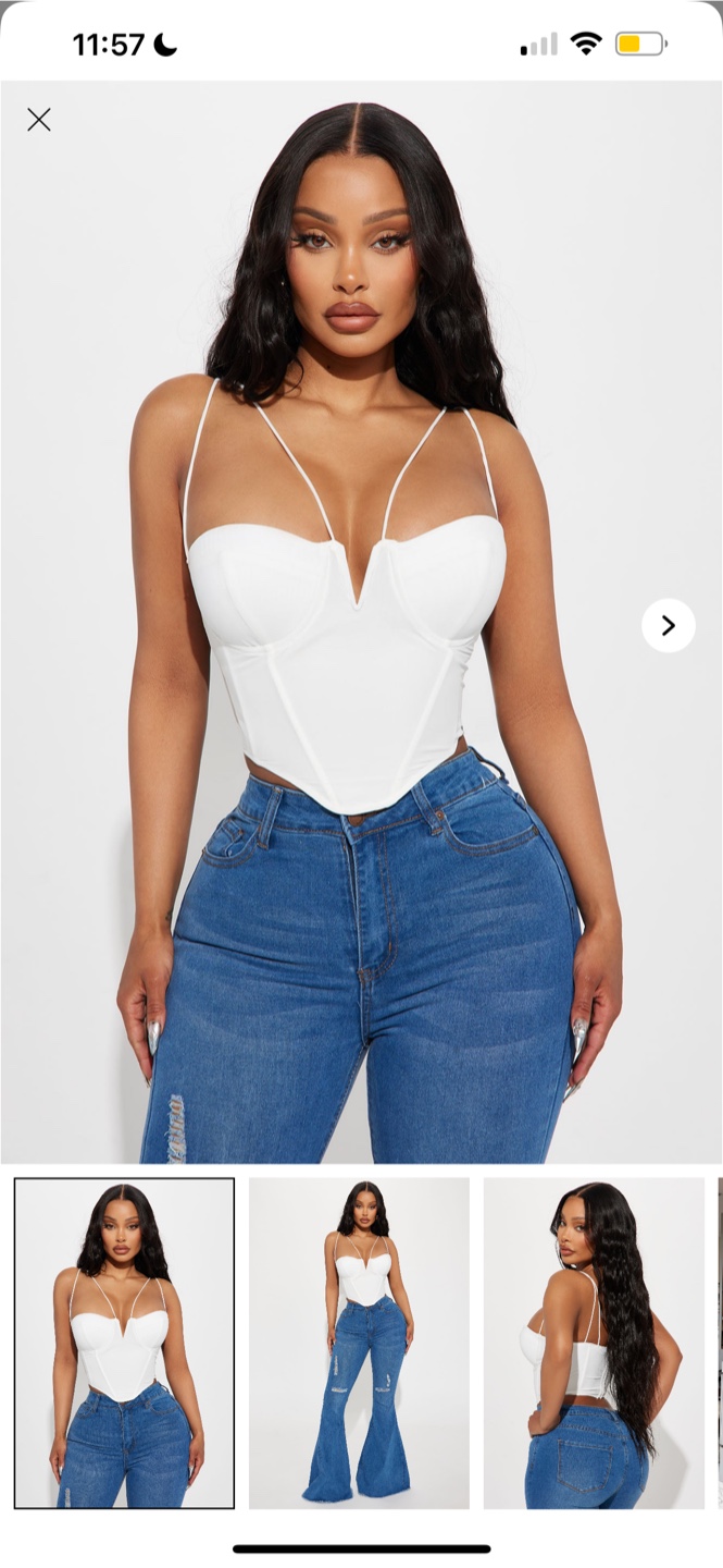 Fashion Nova White Corset Top
