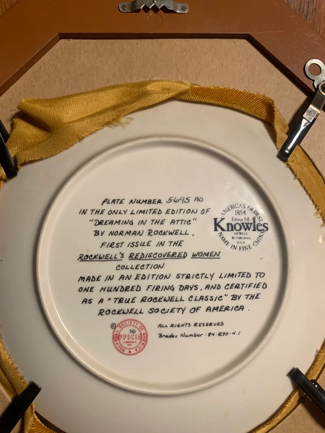 Norman Rockwell "Dreaming in the Attic" Plate image indicator(2)