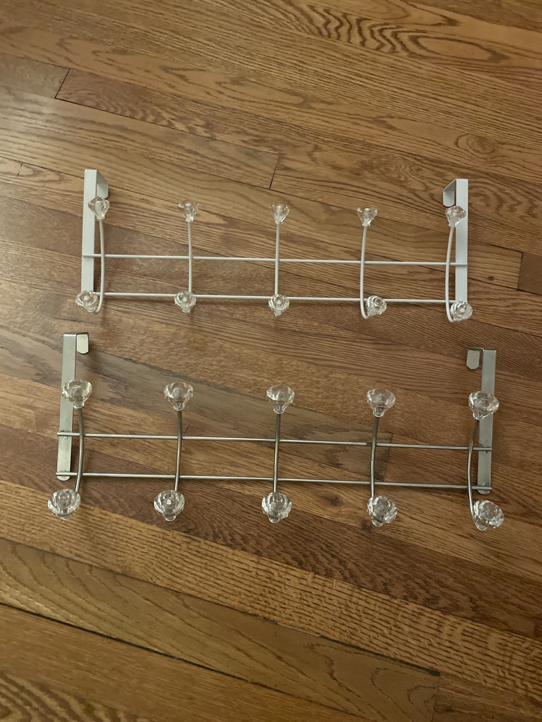 Over the Door Hook Rack with Crystal Knobs