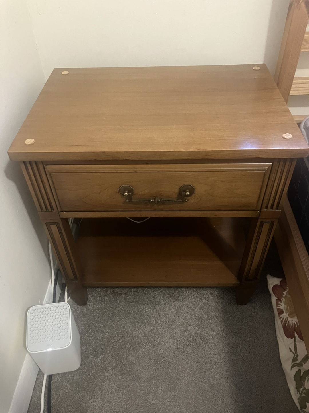 Two Wooden Nightstand with Drawer