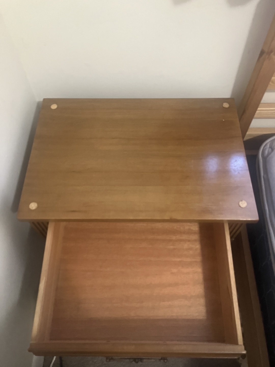 Two Wooden Nightstand with Drawer - photo 3