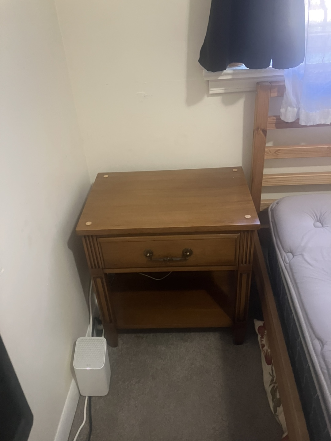 Two Wooden Nightstand with Drawer - photo 5