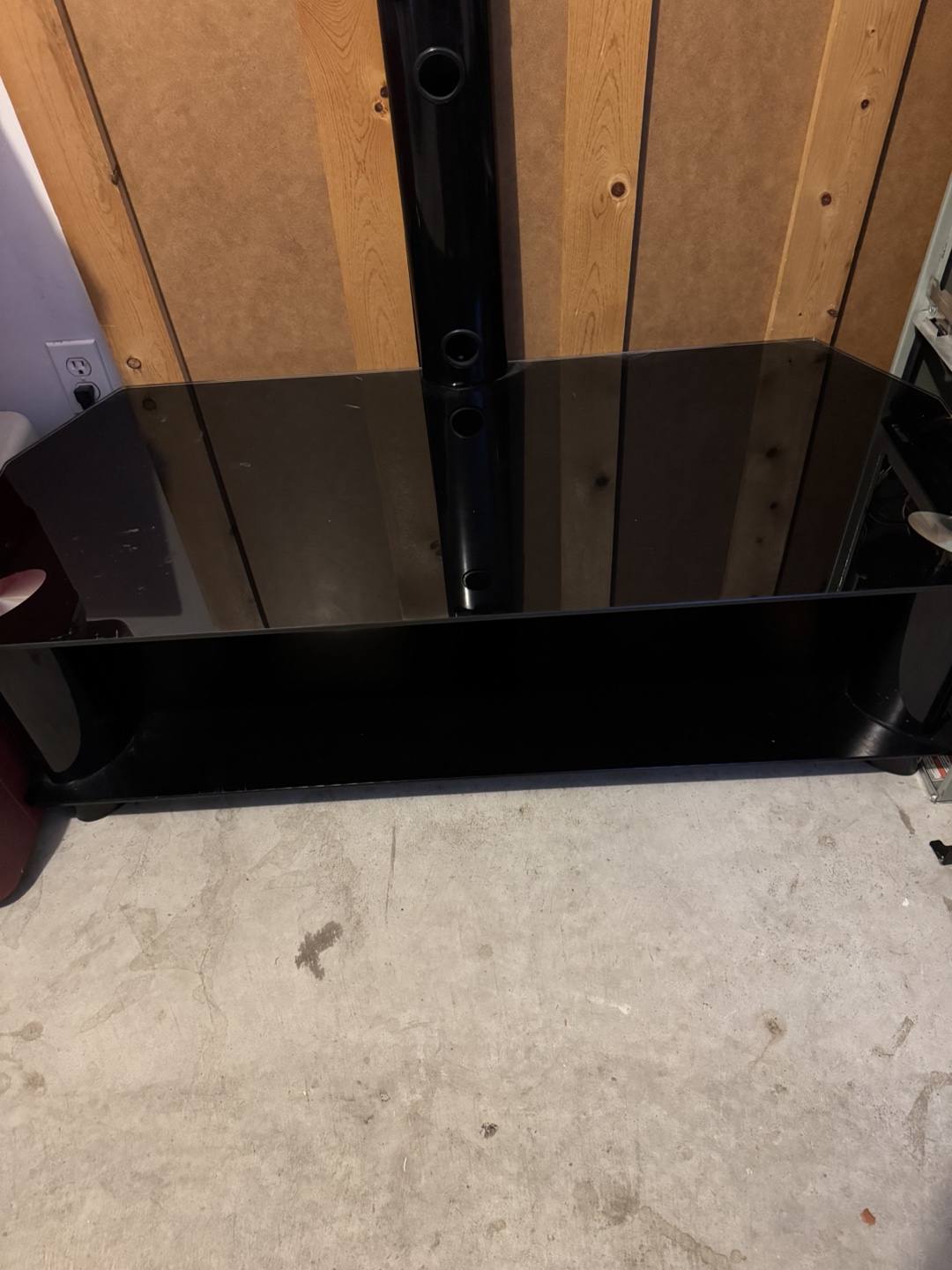 Black Glass TV Stand
