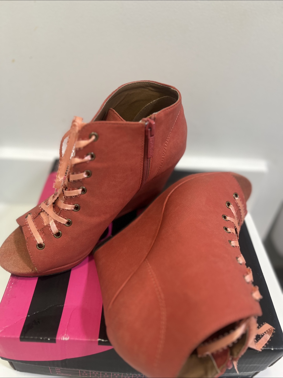 Michael Antonio Alaric Coral Wedge Booties - Size 7 - photo 2