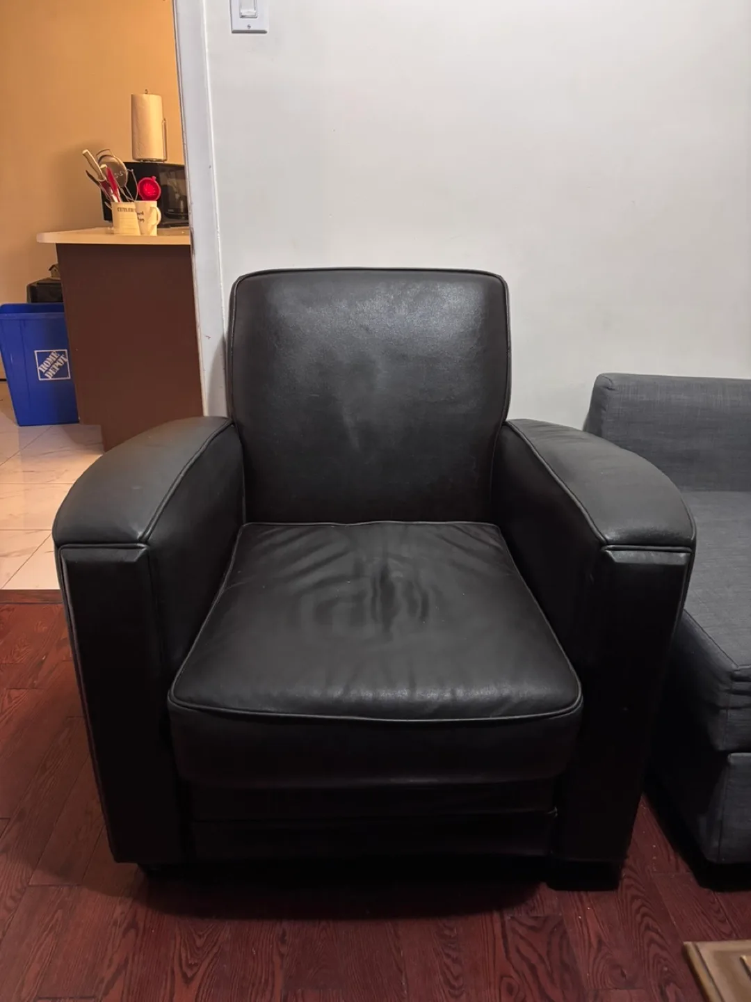 Black Leather Armchair thumbnail