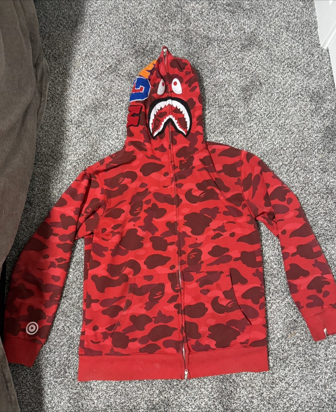 BAPE Red Camo Full Zip Hoodie