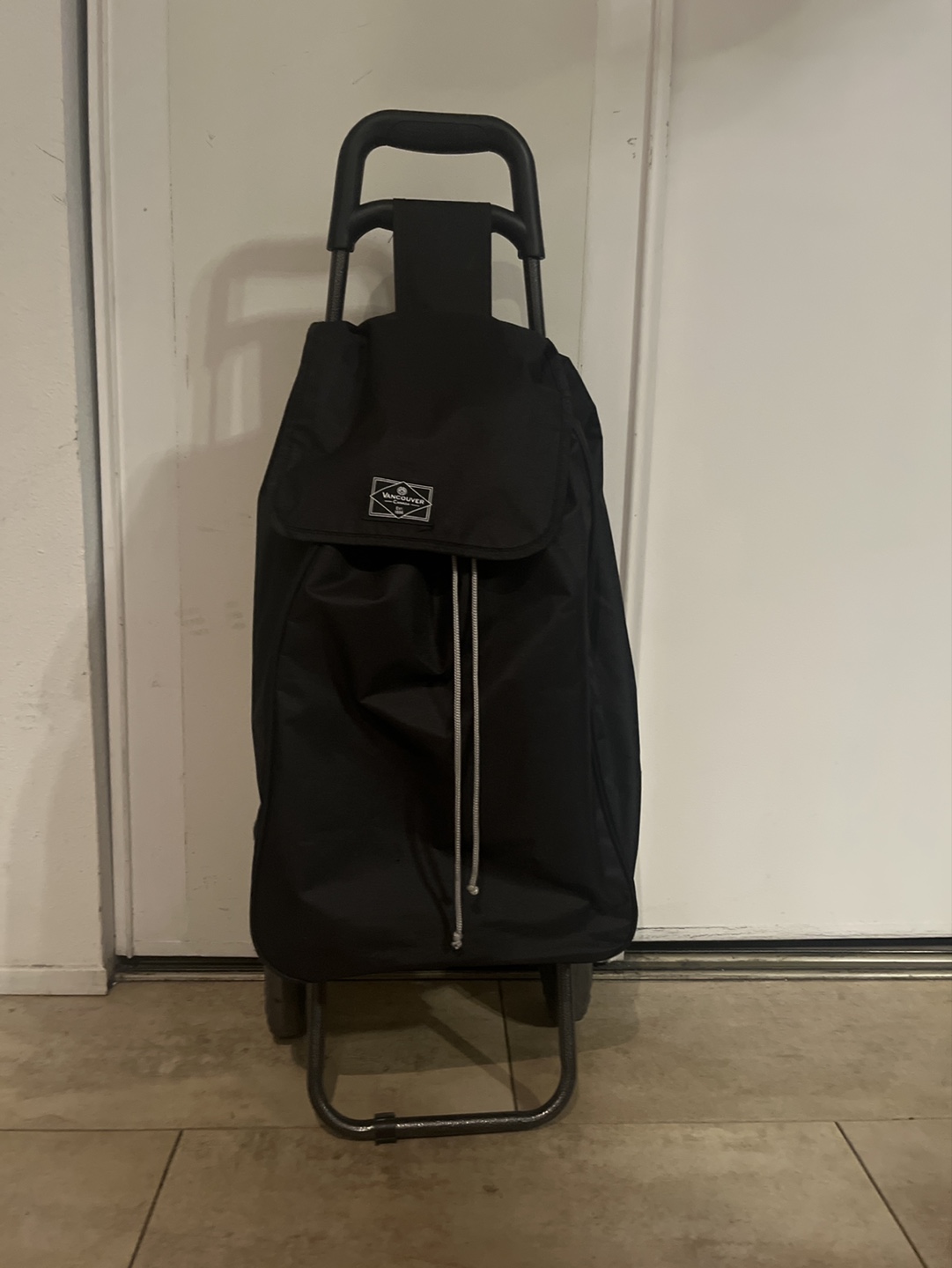 Rolling Shopping Cart - Black