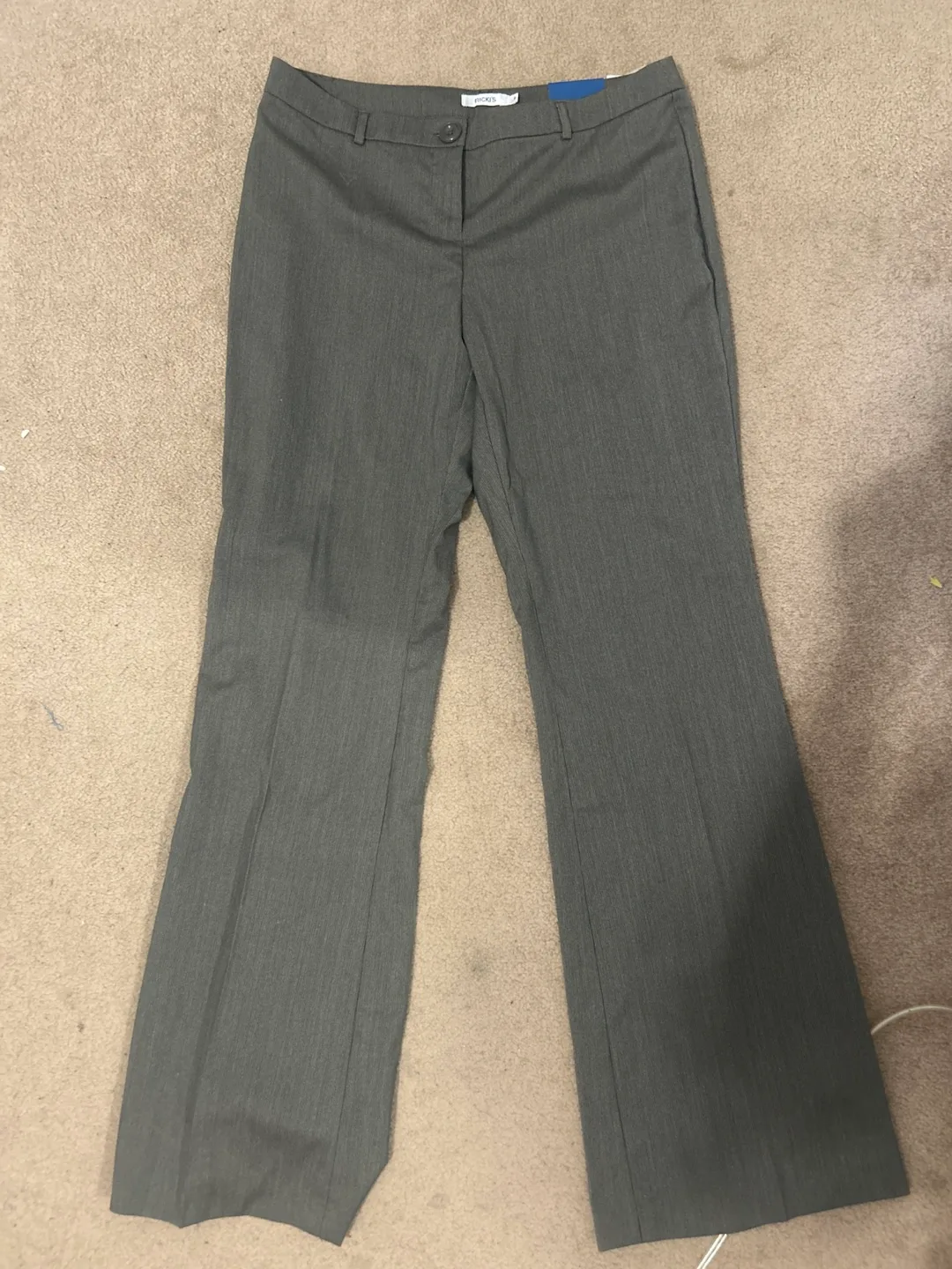 RICKI'S Grey Relaxed Flare Pants thumbnail