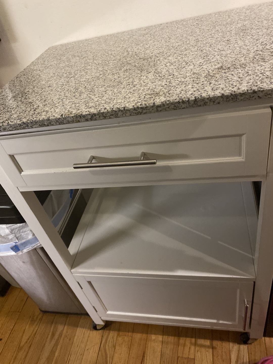 White Kitchen Island Cart