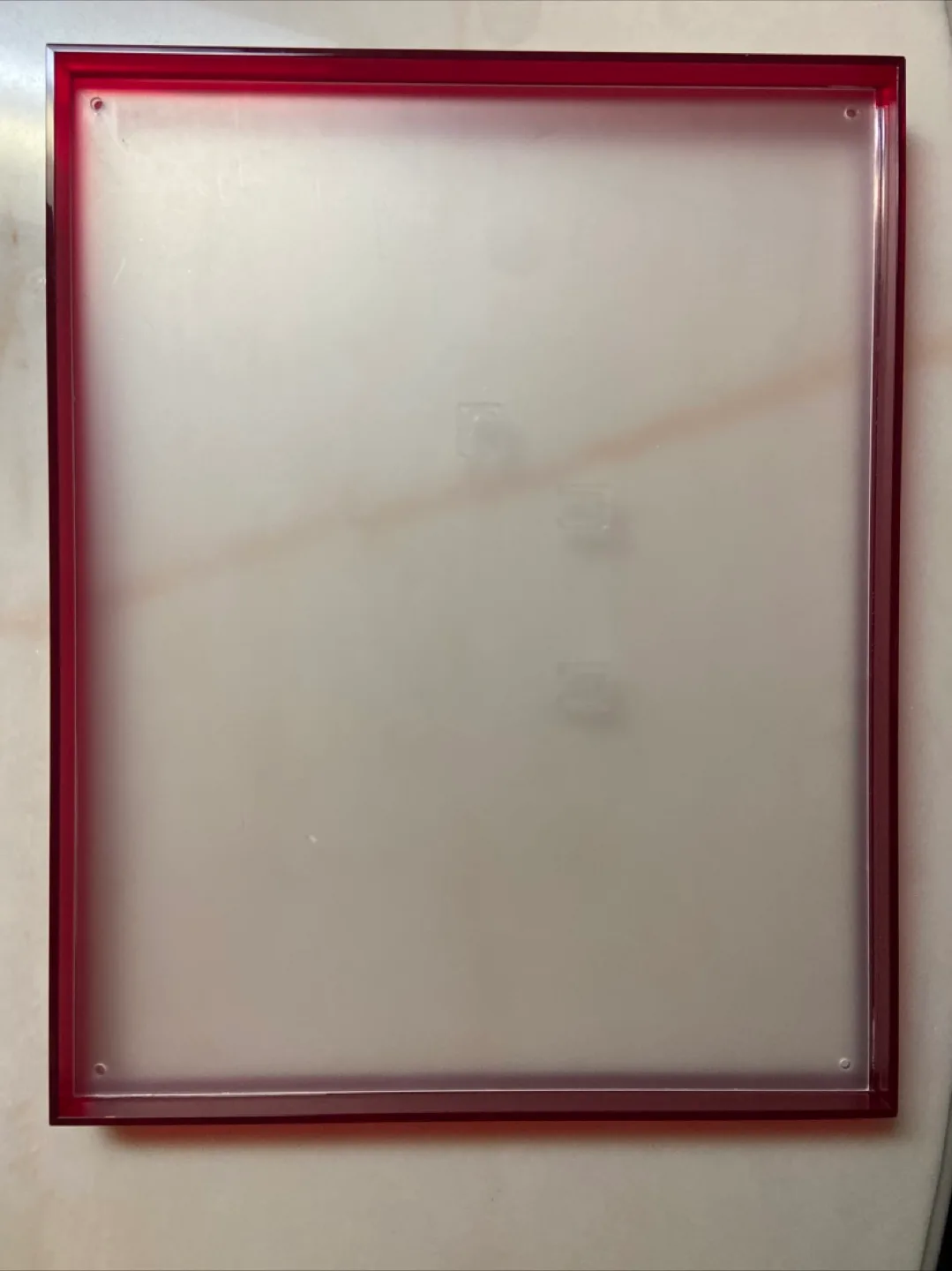 Red acrylic photo frame 15.75" x 19.69 image indicator(2)