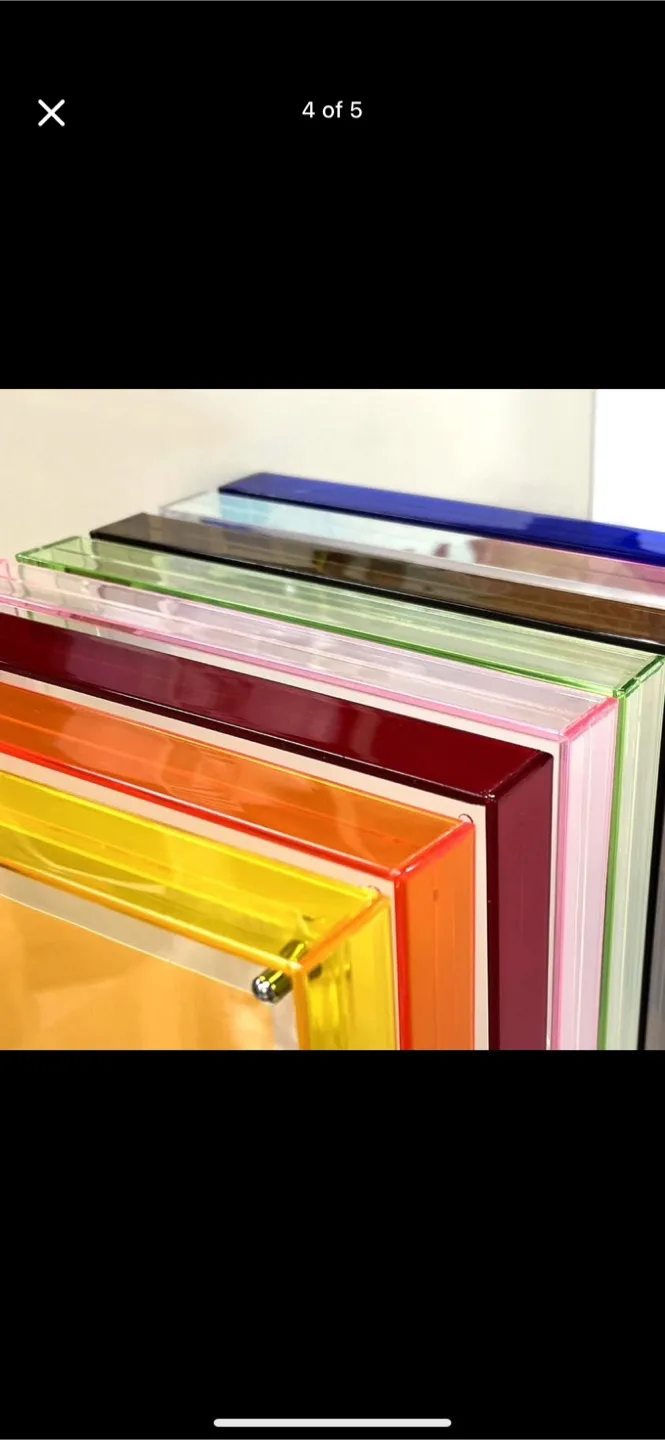 Red acrylic photo frame 15.75" x 19.69 image indicator(4)