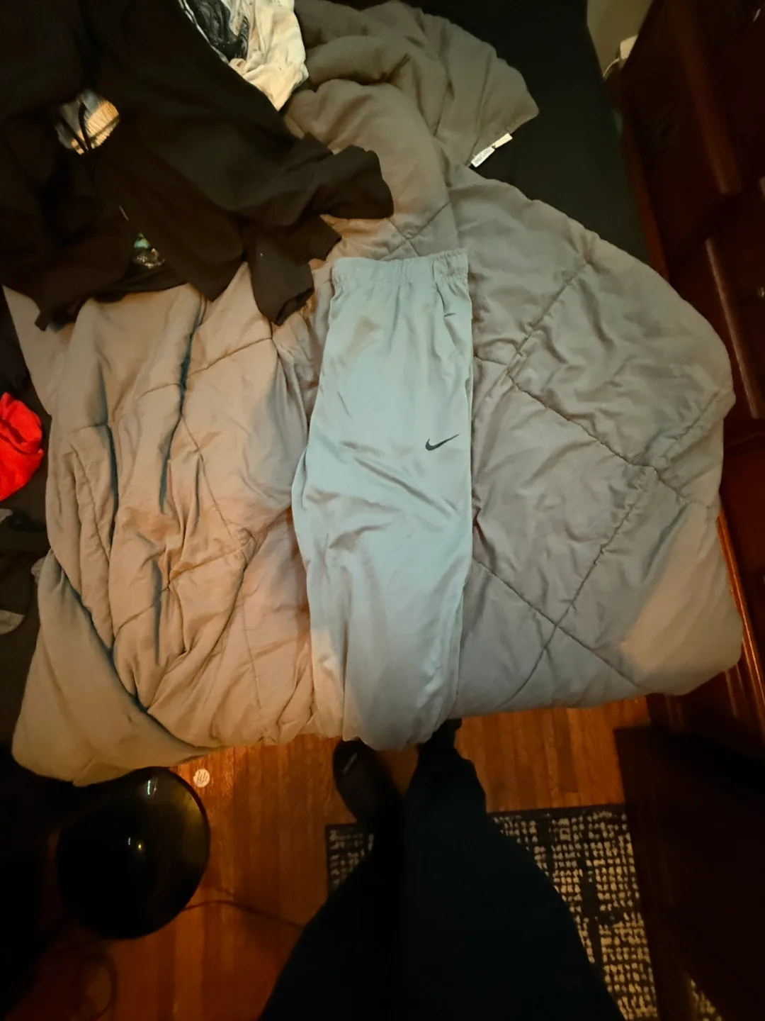 Nike Dri-FIT Grey Track Pants - Size L thumbnail