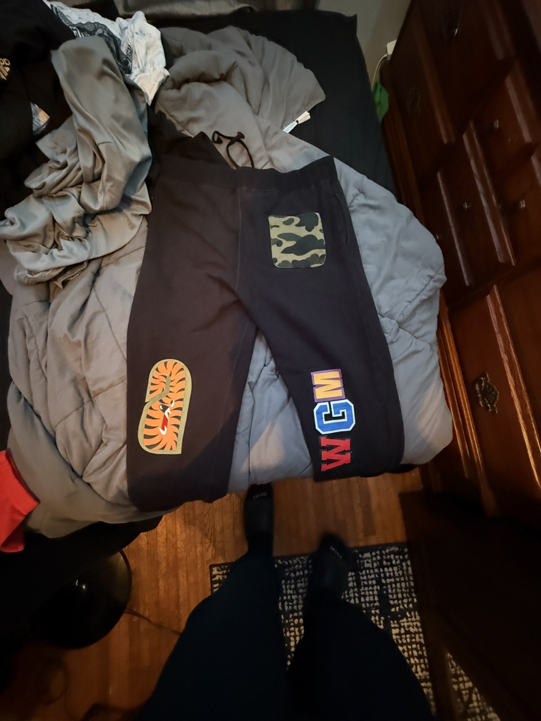 Bathing Ape BAPE Black Sweatpants - photo 2