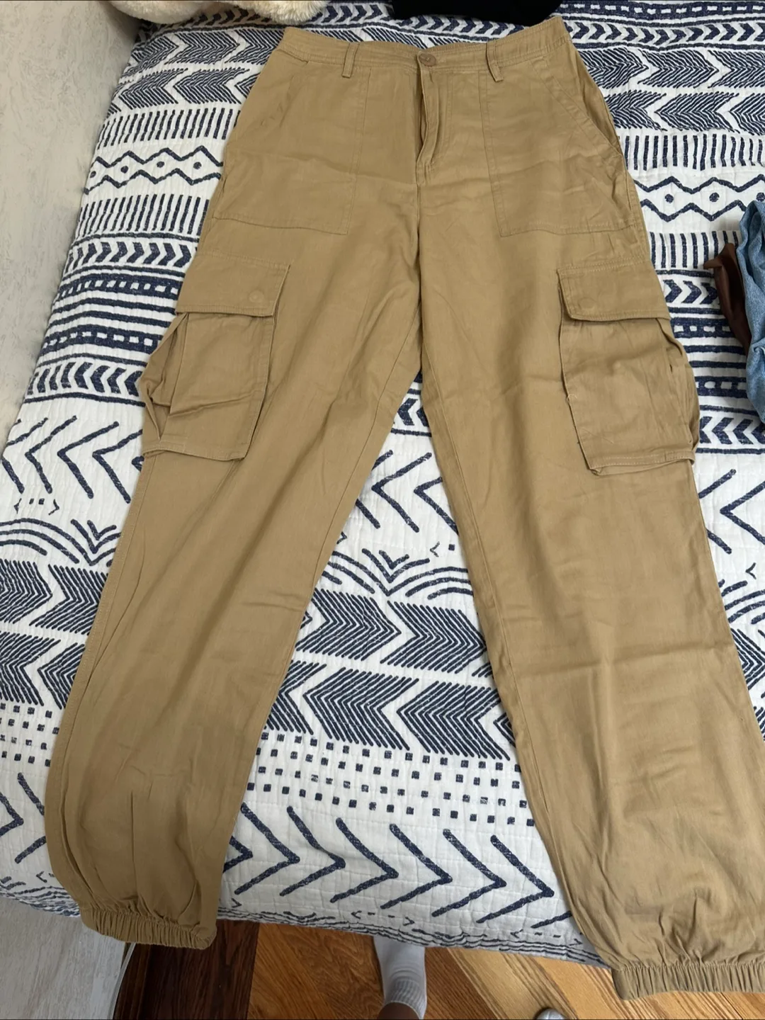 AQUA XS Tan Cargo Pants - Cotton thumbnail