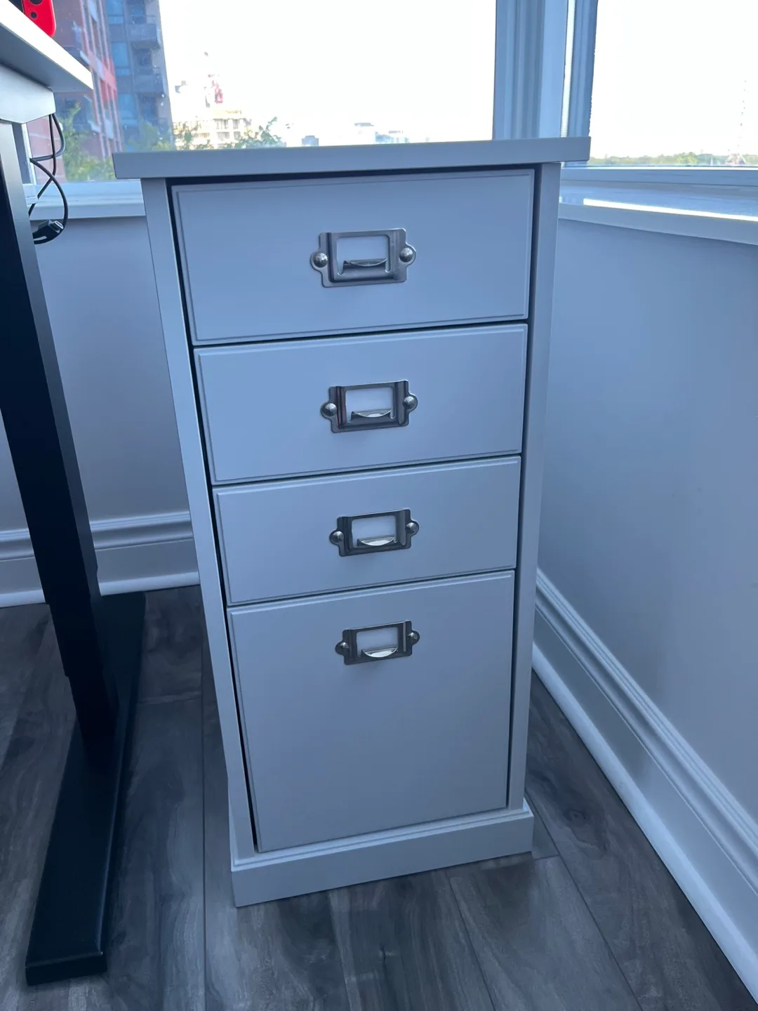 4-Drawer Grey Storage Cabinet – Great for Office or Home Usett thumbnail