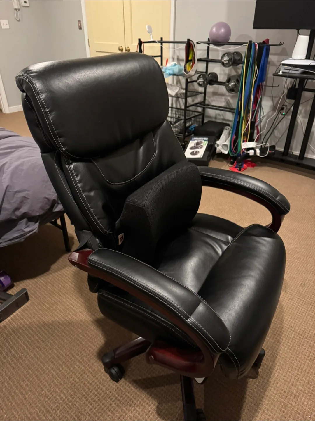 FREE Black Leather Executive Office Chair thumbnail