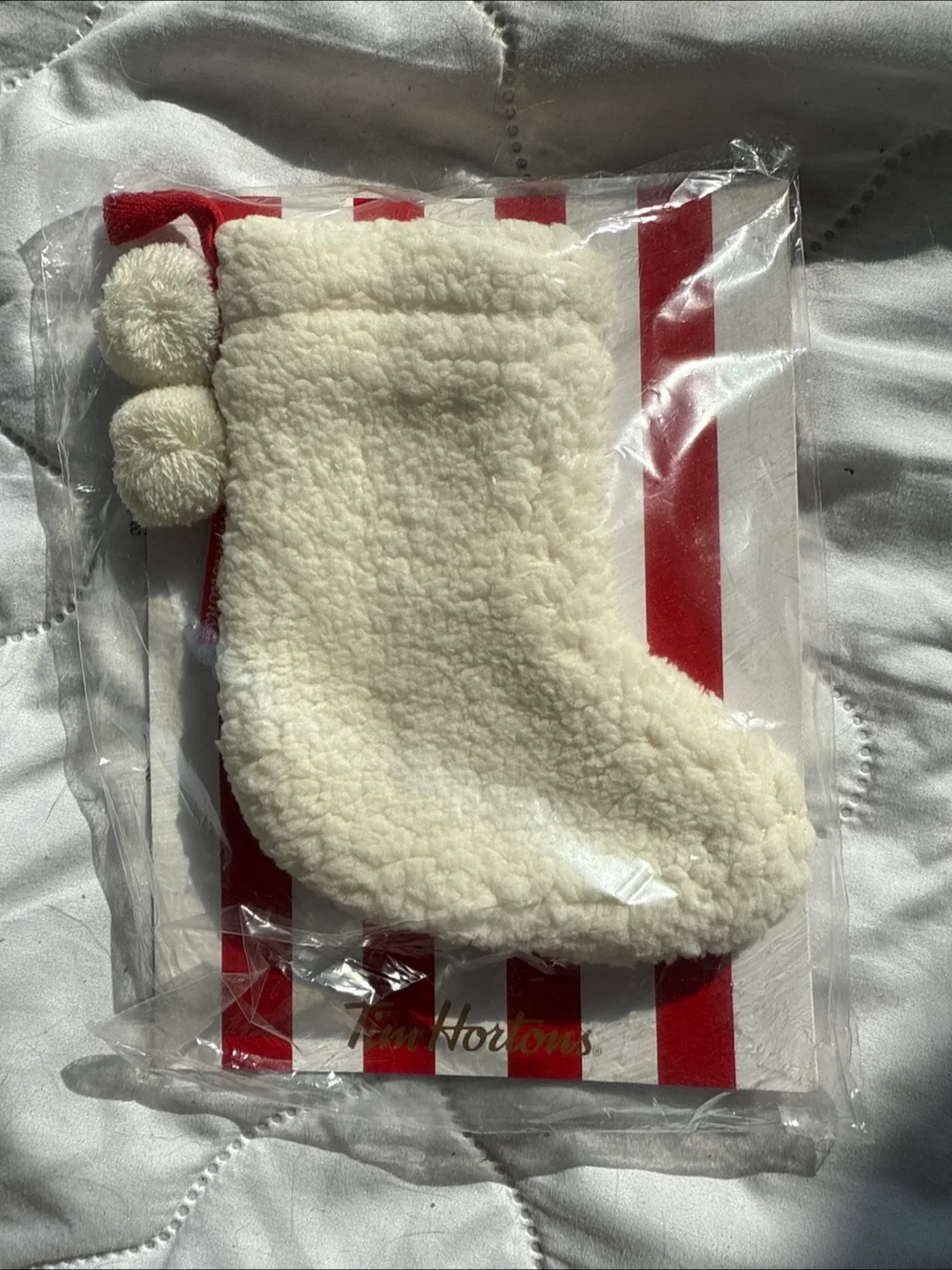 Tim Hortons Sherpa Stocking Gift Card Holder - New thumbnail