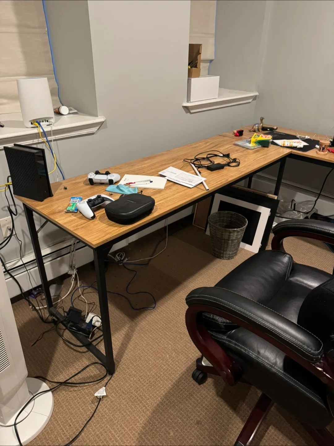 FREE - 2 wood and metal desks thumbnail