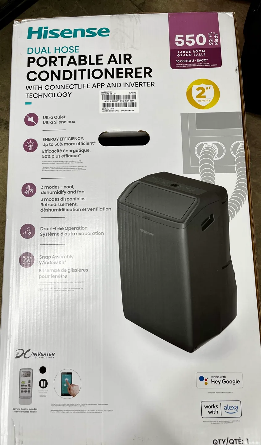 Hisense Dual Hose Portable Air Conditioner 550 sq ft image indicator(3)