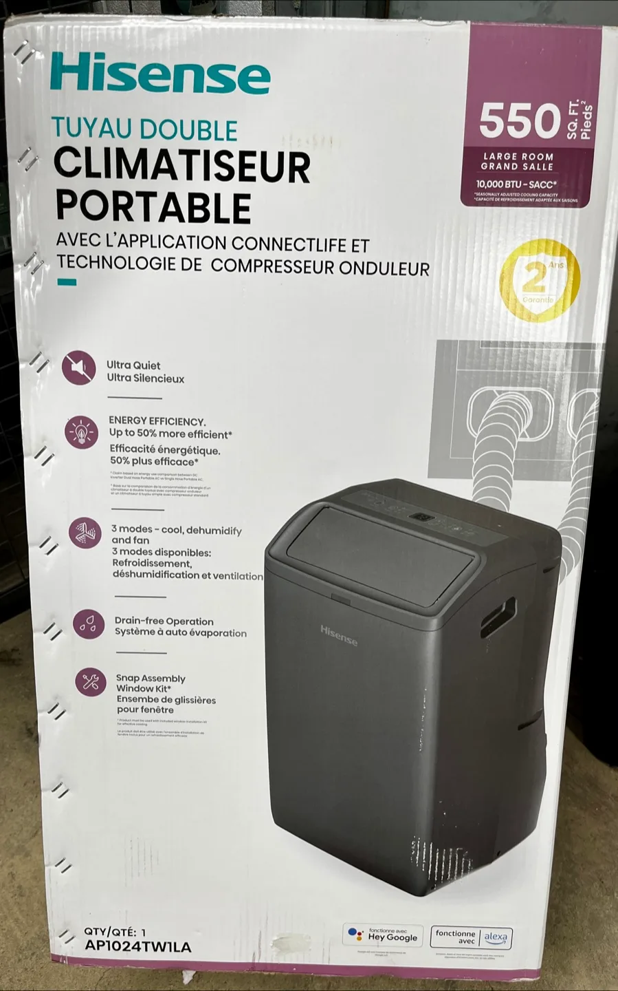 Hisense Dual Hose Portable Air Conditioner 550 sq ft image indicator(10)