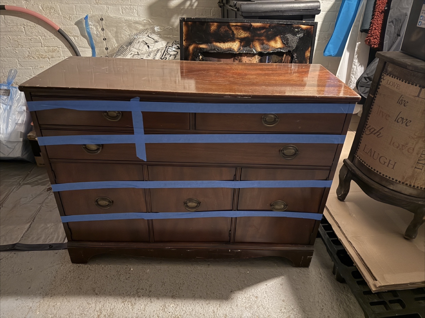 Antique Wooden Dresser - Brown
