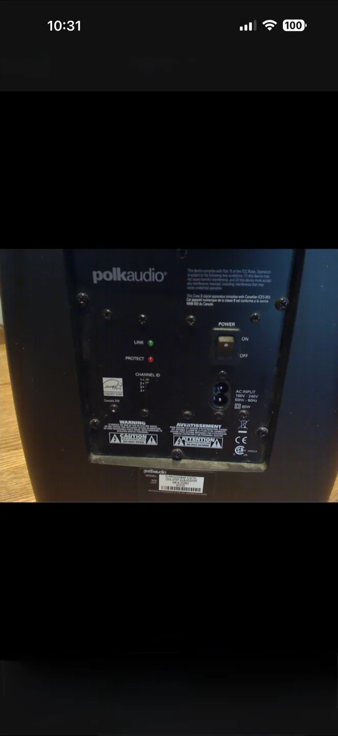 Polk Audio Subwoofer - Black image indicator(2)