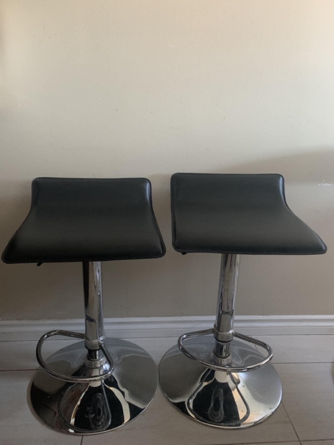 Pair of Black Bar Stools