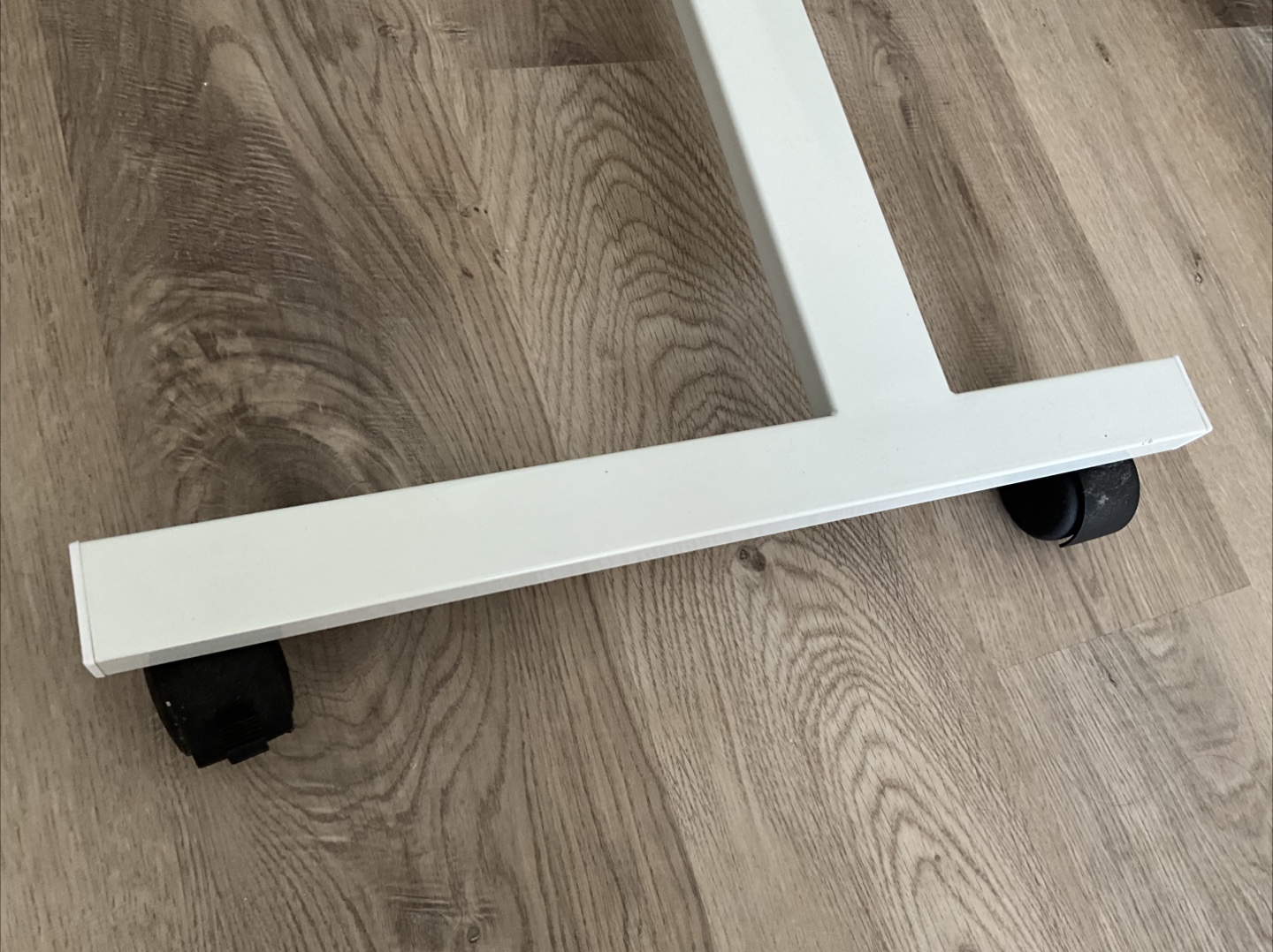 White Adjustable Height Rolling Laptop Desk - photo 4