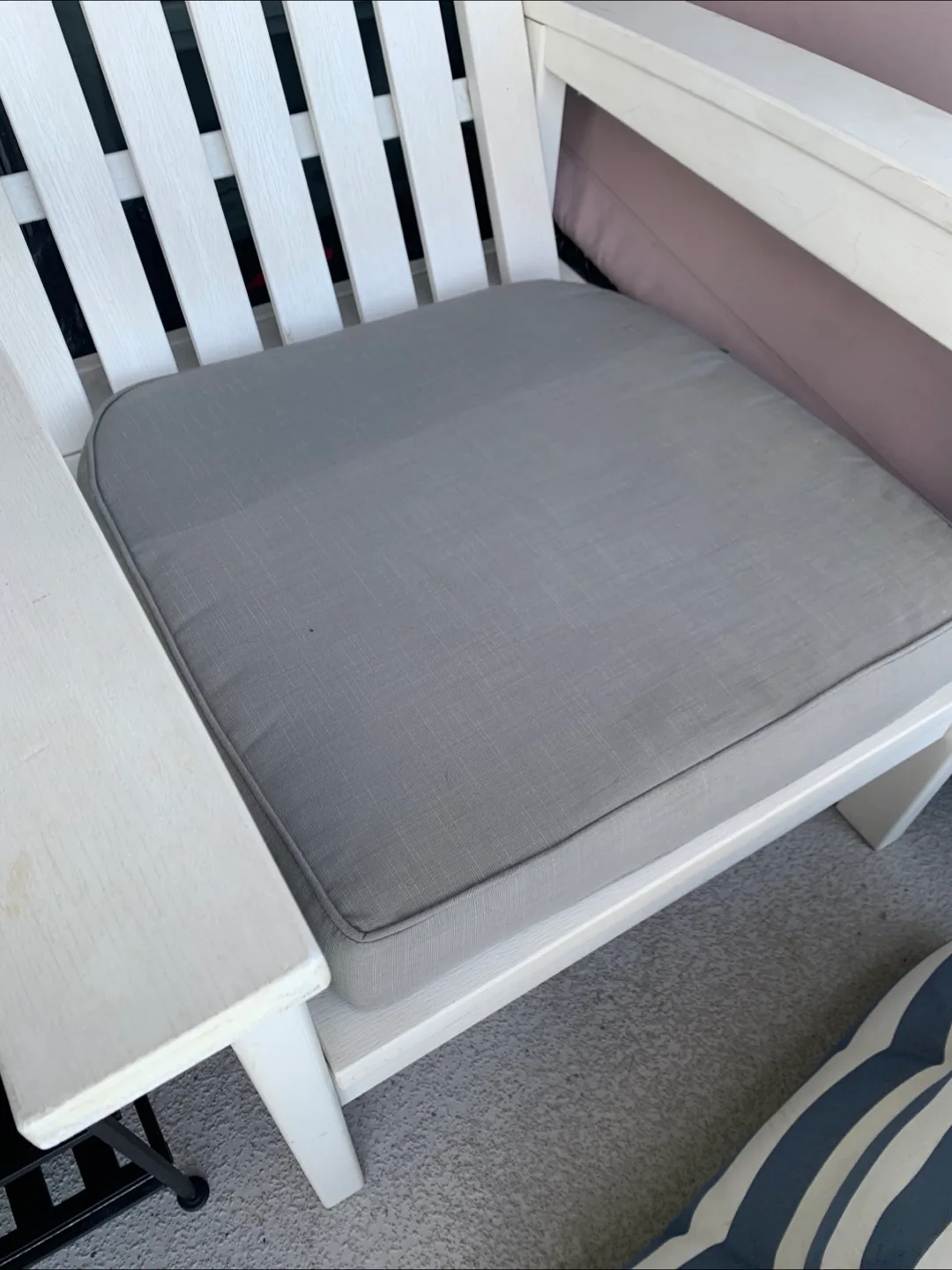 Patio Chair Cushions - White & Grey image indicator(6)