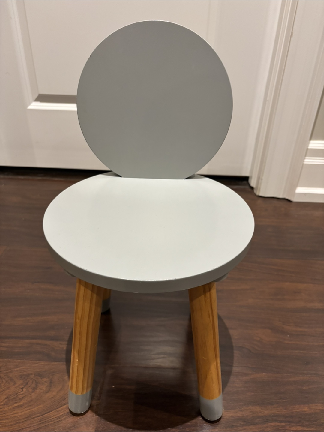 Kids Grey & Wood Accent Chair