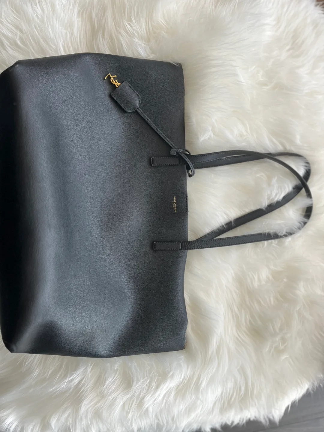 Saint Laurent Black Leather Tote Bag image indicator(6)