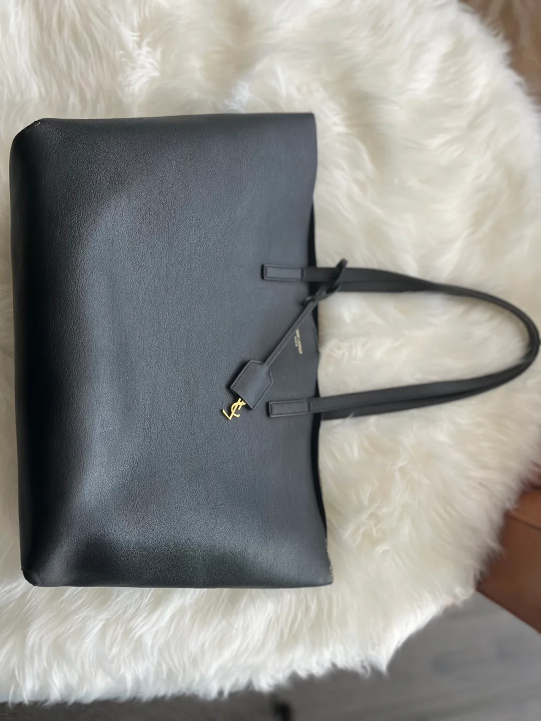 Saint Laurent Black Leather Tote Bag image indicator(2)