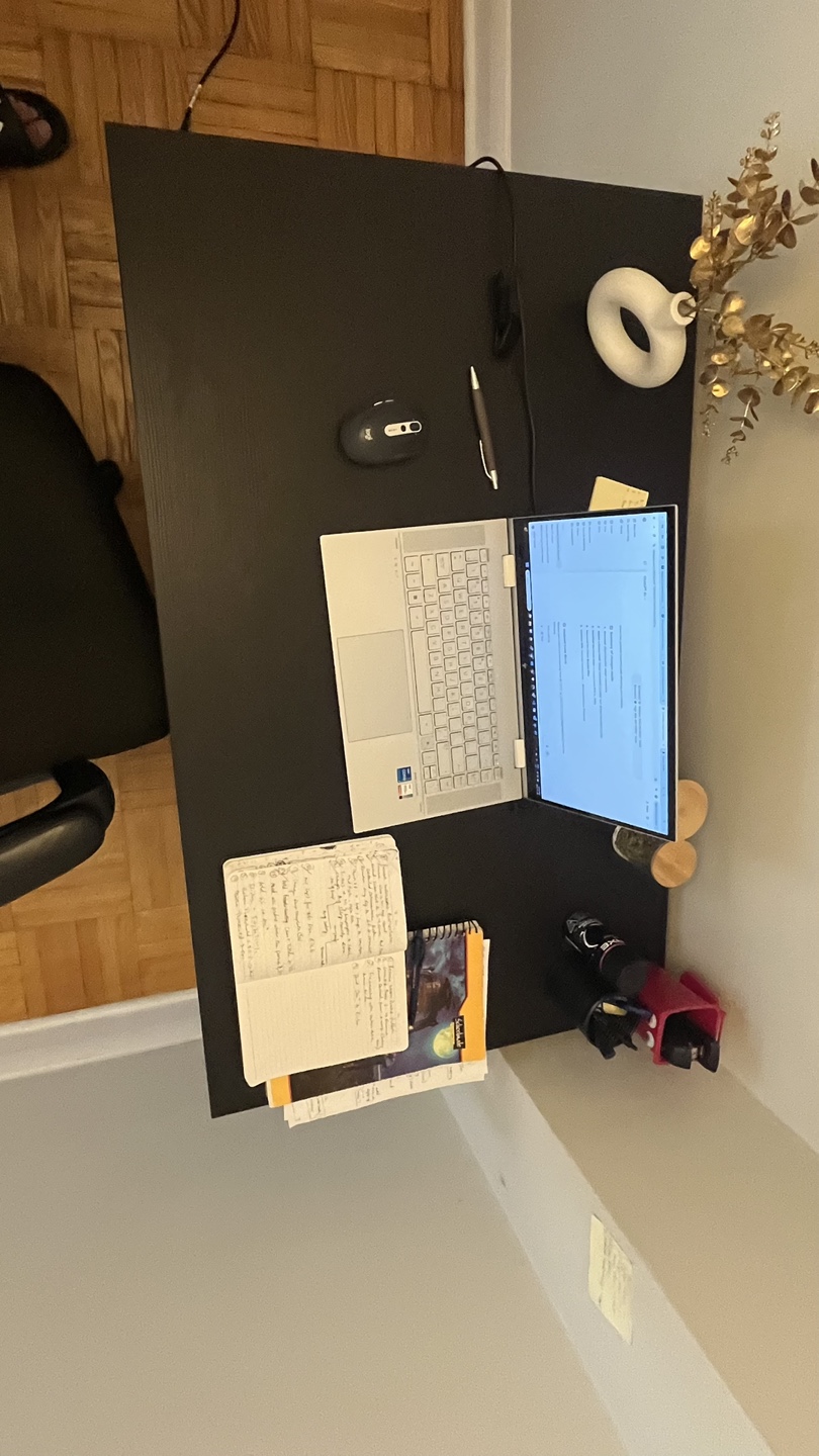 Black Office Desk and Chair Set - photo 3