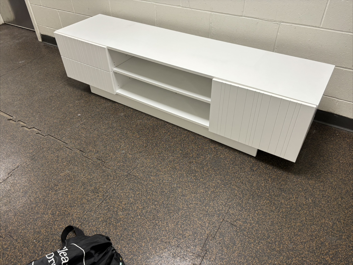 White Media Console TV Stand - photo 2