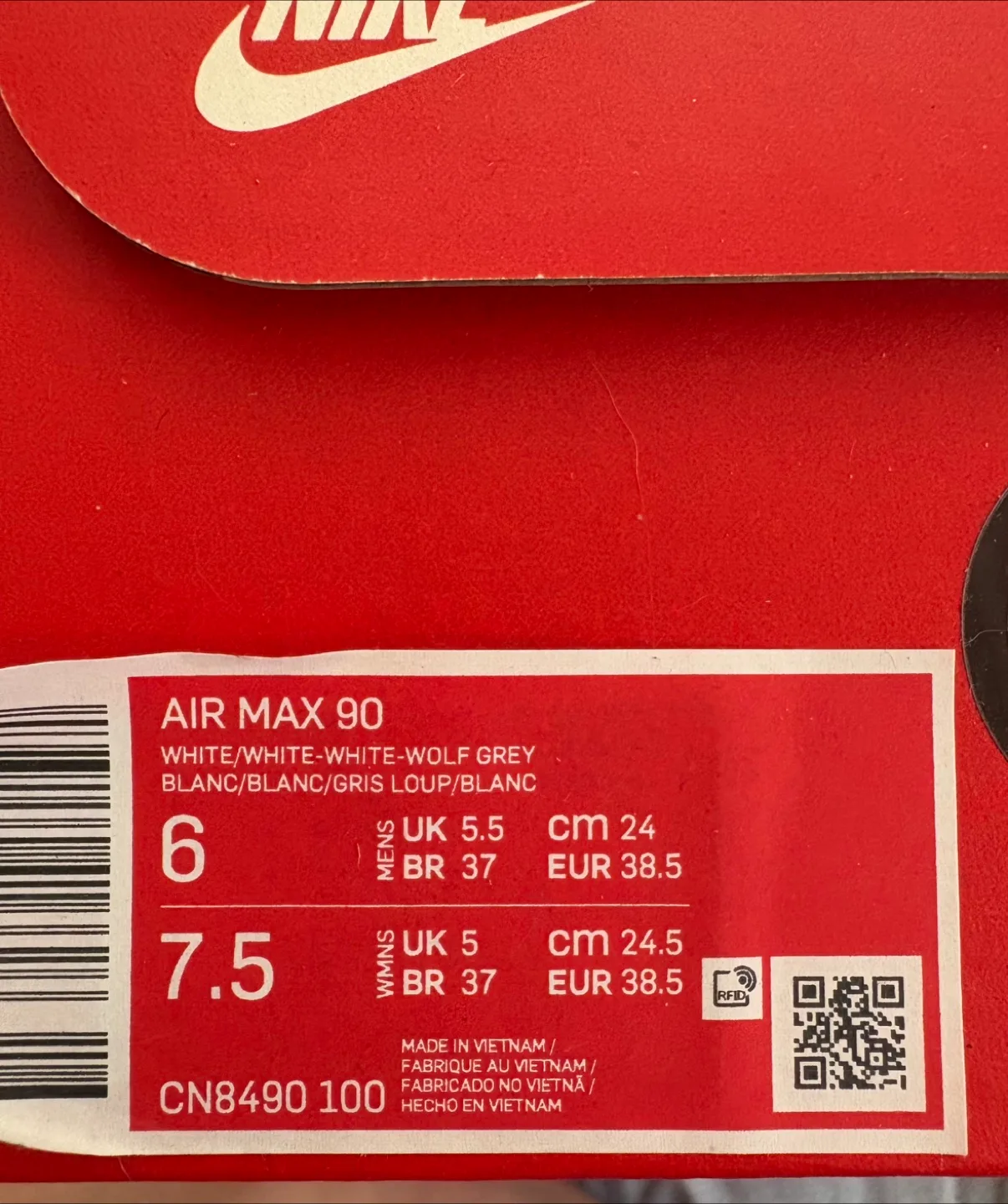 Nike Air Max 90 - Men's Size 6 - White image indicator(5)