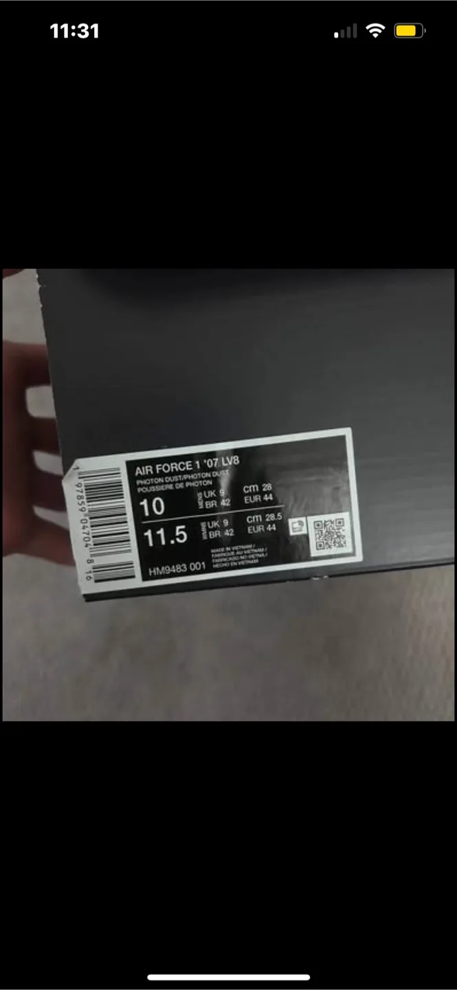 Nike Air Force 1 '07 LV8 White Size 10-10.5 image indicator(3)