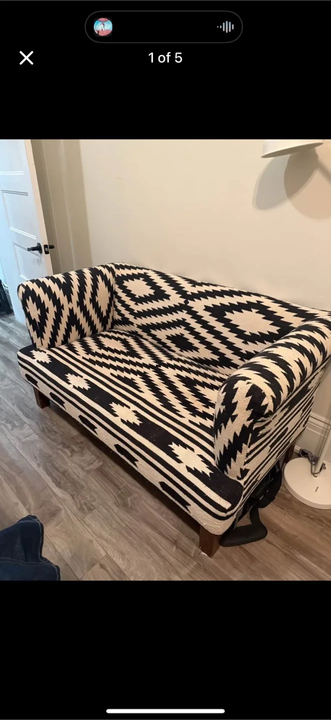 Aztec Patterned Loveseat Sofa thumbnail