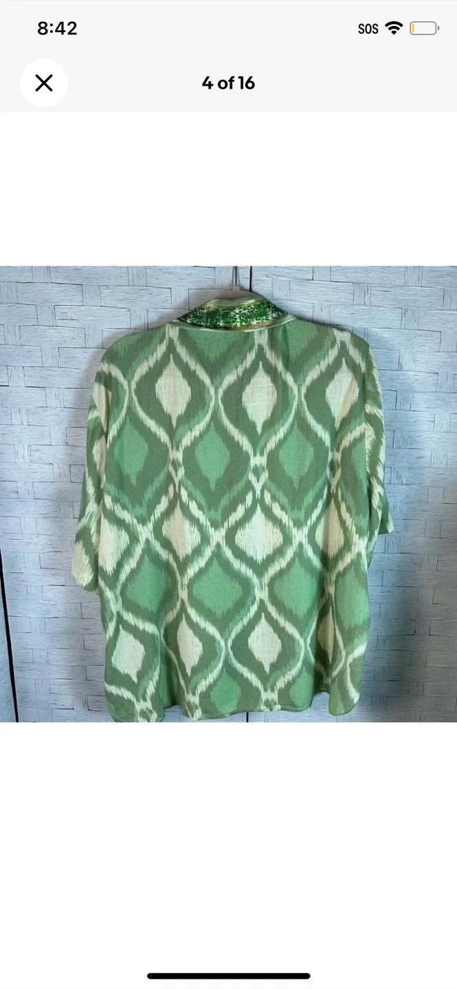 Zara Green Patterned Co-ord Set Size XXL image indicator(4)