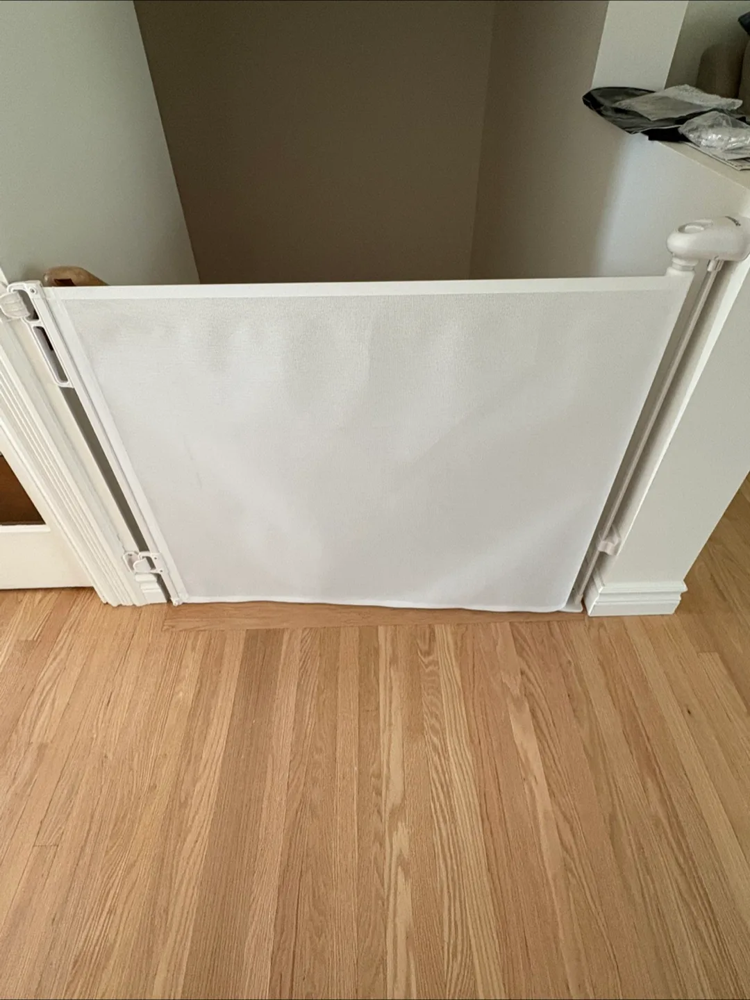 Retractable Baby Gate - White thumbnail