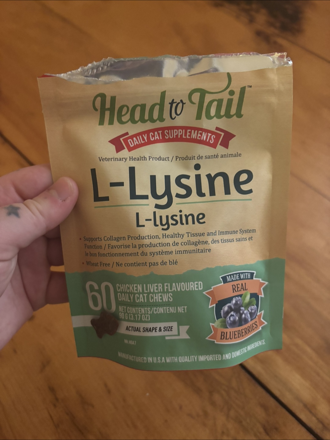 Head to Tail L-Lysine Daily Cat Supplements